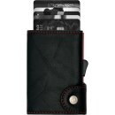 Einfachportemonnaie - Wallet Black Nero with Red Holder