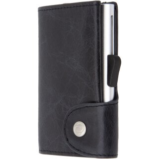 Einfachportemonnaie - Wallet Blackwood with Silver Holder