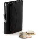 Portemonnaie mit Münzfach - Coin Wallet Black Nero with Grey Holder